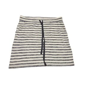 Market & Spruce Navy and White Striped Mini Skirt